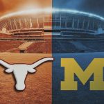 Texas Longhorns logo vs. Michigan Wolverines logo